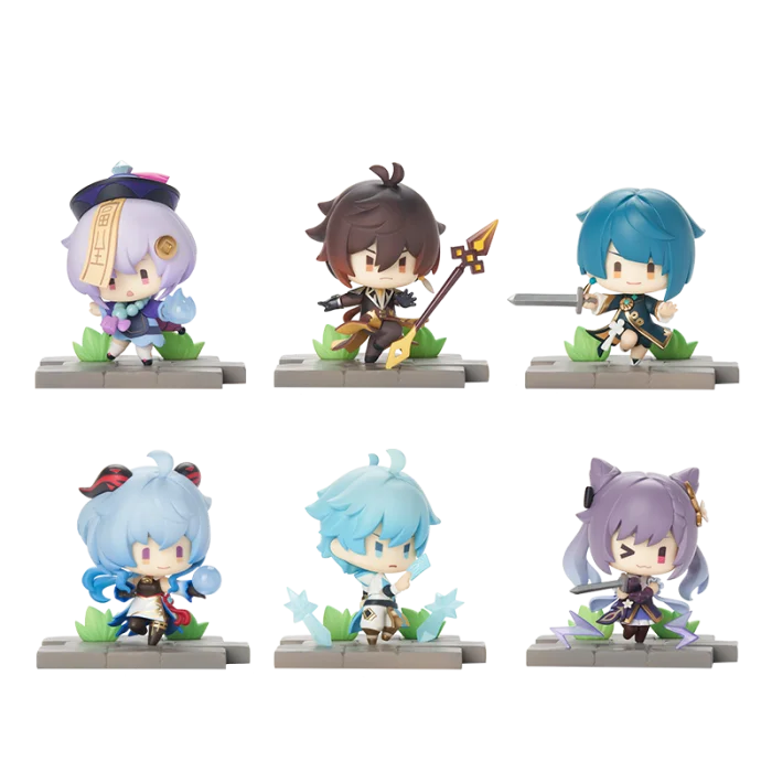 Genshin Impact Battle Scene Collection Mini Figures 6-Pack Liyue Edition 6 cm